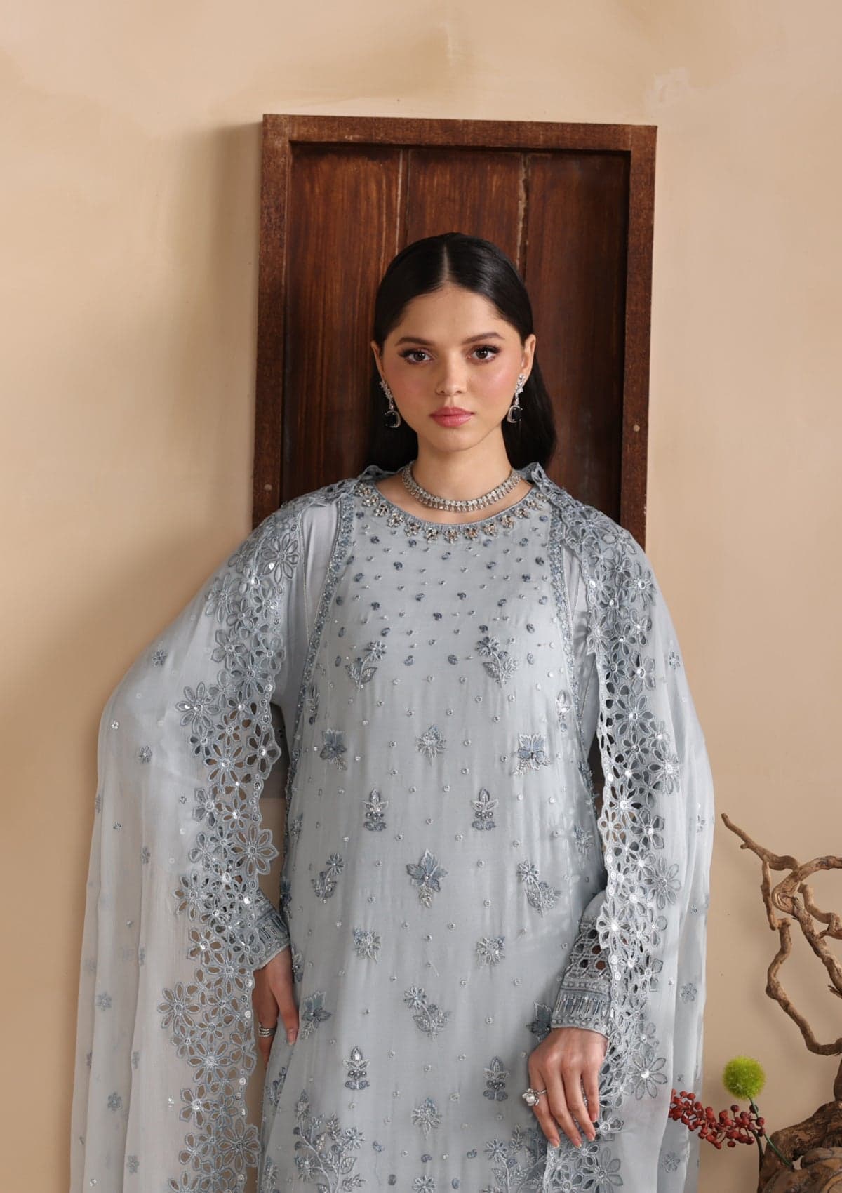 Hira Chikan Embroidery Kurta