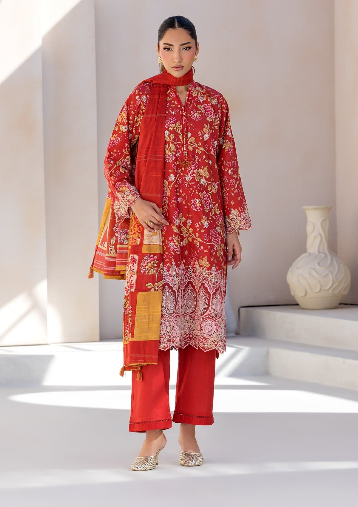 Embroidered Organza Dupatta