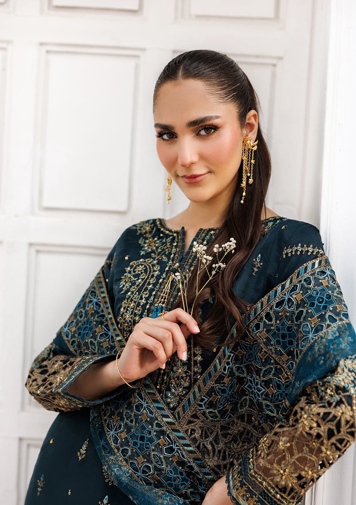 Rida Mandarin Collar Top