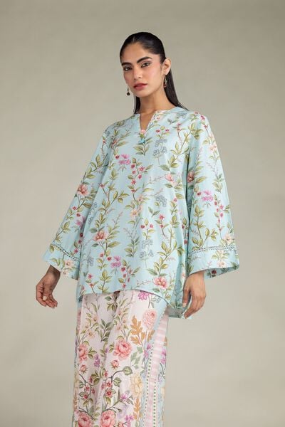 Lilac Floral Lawn 2-Piece — Light Blue