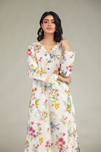 Printed Lawn Co-ord — Butter