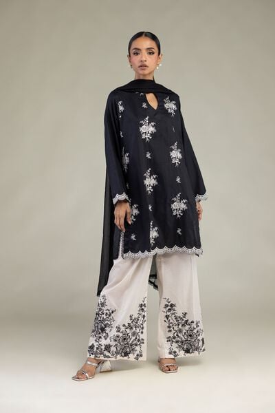 Chandni Embroidered Suit — Blush